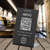 QR Code Menu voor restaurants touchless Modern Reclamebord Met Voetstuk