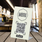 QR Code Menu voor restaurants touchless Modern Reclamebord Met Voetstuk