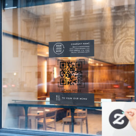 QR Code Menu | Zakelijk Logo Contactloos Raamsticker
