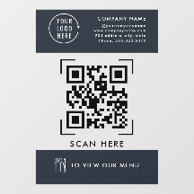 QR-code menu | Zakelijk logo contactloos