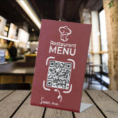 QR Code Menu's voor restaurants touchless Modern Reclamebord Met Voetstuk