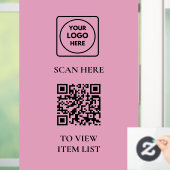 QR-code menuscanner zakelijk deur bord Raamsticker (Huis)