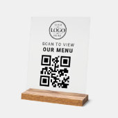 QR-code menutafel display (Hoek)