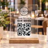 QR-code menutafel display