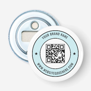 QR-code met aangepaste tekst magnetisch merkdesign Button Flesopener