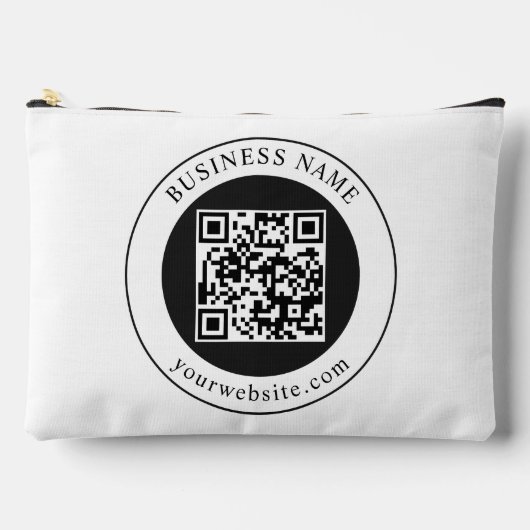 QR-code met bedrijfsnaam bewerkbaar Etui (Voorkant)