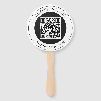 QR-code met bedrijfsnaam bewerkbaar Handwaaier