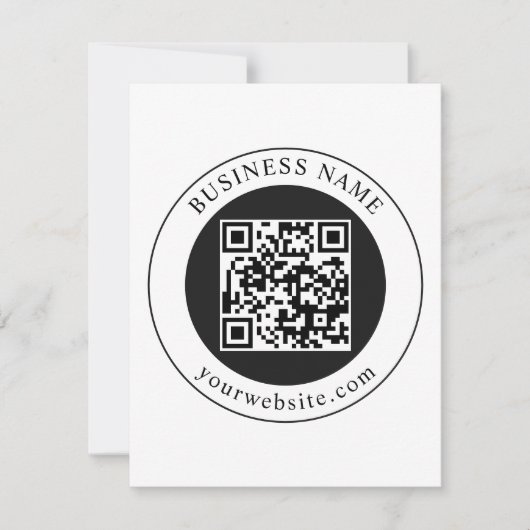 QR-code met bedrijfsnaam bewerkbaar Kaart (Voorkant)