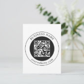 QR-code met bedrijfsnaam bewerkbaar Kaart (Staand voorkant)