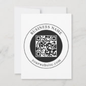 QR-code met bedrijfsnaam bewerkbaar Kaart (Achterkant)