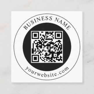 QR-code met bedrijfsnaam bewerkbaar Klantenkaartje