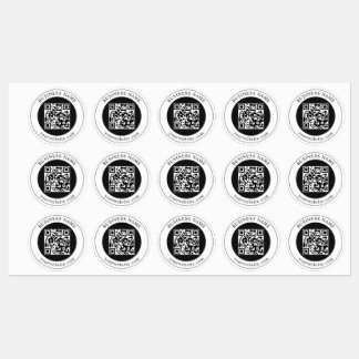 QR-code met bedrijfsnaam bewerkbaar Labels