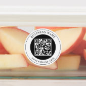 QR-code met bedrijfsnaam bewerkbaar Labels (Aangebracht)
