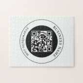 QR-code met bedrijfsnaam bewerkbaar Legpuzzel (Horizontaal)
