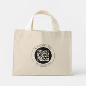 QR-code met bedrijfsnaam bewerkbaar Mini Tote Bag (Achterkant)