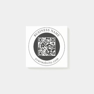 QR-code met bedrijfsnaam bewerkbaar Post-it® Notes