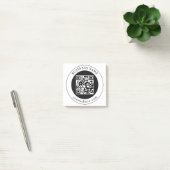 QR-code met bedrijfsnaam bewerkbaar Post-it® Notes (Kantoor)