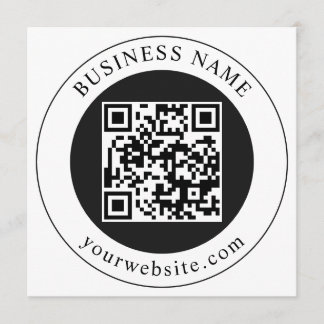 QR-code met bedrijfsnaam bewerkbaar Programmakaart