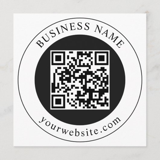 QR-code met bedrijfsnaam bewerkbaar Programmakaart (Voorkant)