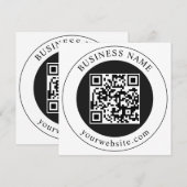 QR-code met bedrijfsnaam bewerkbaar Programmakaart (Voorkant / Achterkant)