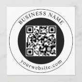 QR-code met bedrijfsnaam bewerkbaar Programmakaart (Achterkant)