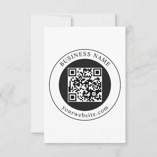 QR-code met bedrijfsnaam bewerkbaar Save The Date (Voorkant)