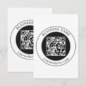 QR-code met bedrijfsnaam bewerkbaar Save The Date (Voorkant / Achterkant)