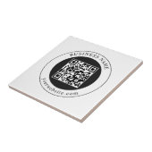 QR-code met bedrijfsnaam bewerkbaar Tegeltje (Zijkant)