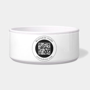 QR-code met bedrijfsnaam bewerkbaar Voerbakje