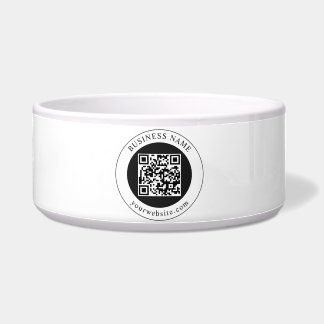 QR-code met bedrijfsnaam bewerkbaar Voerbakje