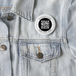 QR-code met bedrijfsnaam bewerkbare cirkelvormige Ronde Button 5,7 Cm