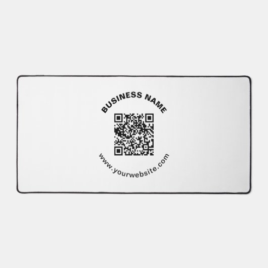 QR-code met bedrijfsnaam vet cirkelvormige tekst Bureaumat (Voorkant)
