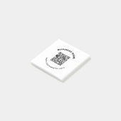 QR-code met bedrijfsnaam vet cirkelvormige tekst Post-it® Notes (Schuin)