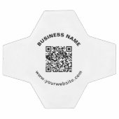 QR-code met bedrijfsnaam vet cirkelvormige tekst Voetbal (Enkel)