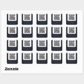 QR-code met blauwegant van de douanetekst Vierkante Sticker (Vel)
