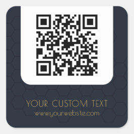 QR-code met blauwegant van de douanetekst Vierkante Sticker