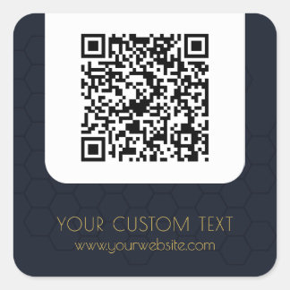 QR-code met blauwegant van de douanetekst Vierkante Sticker