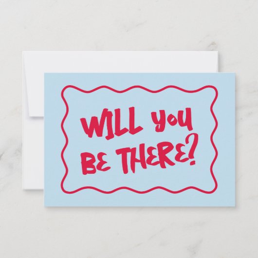 QR-code met de hand geschreven kleurrijke retro he RSVP Kaartje (Achterkant)