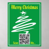 QR-code met kerstgroet op een Poster (Voorkant)