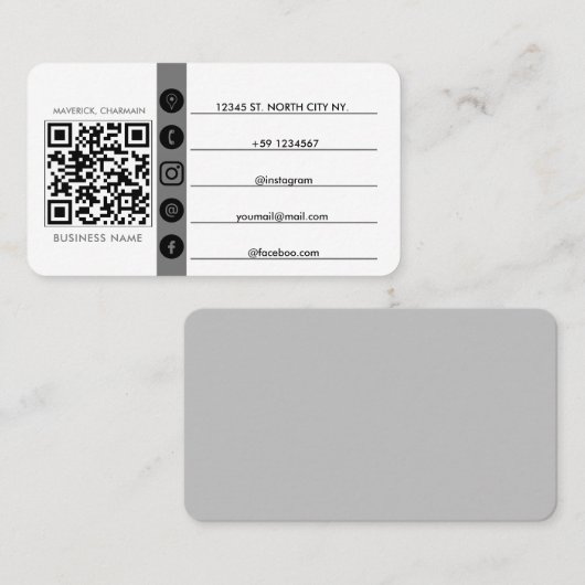 QR-code met ons verbinden Visitekaartje (Voorkant / Achterkant)