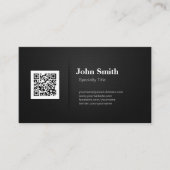 QR-code met Professional Elegant Black Mesh Visitekaartje (Voorkant)
