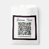 QR-code met script cursief handschrift Bedankzakje (Voorkant)