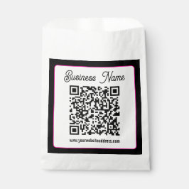 QR-code met script cursief handschrift Bedankzakje