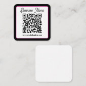QR-code met script cursief handschrift Informatiekaartje (Voorkant / Achterkant)