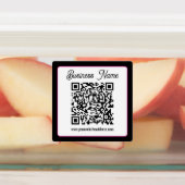 QR-code met script cursief handschrift Labels (Aangebracht)