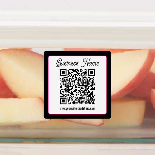 QR-code met script cursief handschrift Labels (Aangebracht)