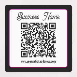 QR-code met script cursief handschrift Labels