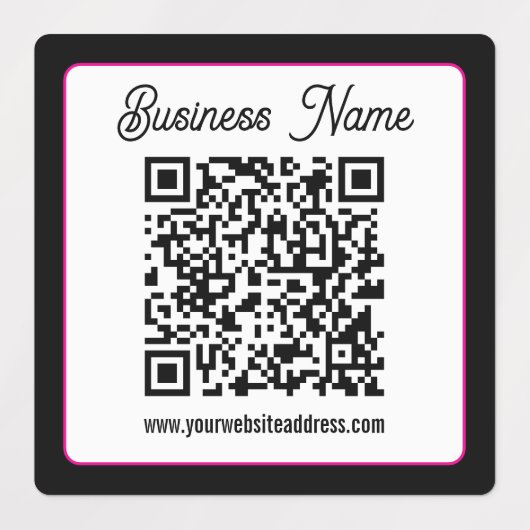 QR-code met script cursief handschrift Labels (Design 1)