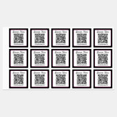 QR-code met script cursief handschrift Labels (Vel)