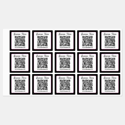 QR-code met script cursief handschrift Labels (Vel)